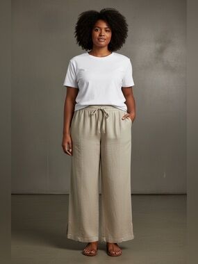 ELLE Wide-Leg Drawstring Pants